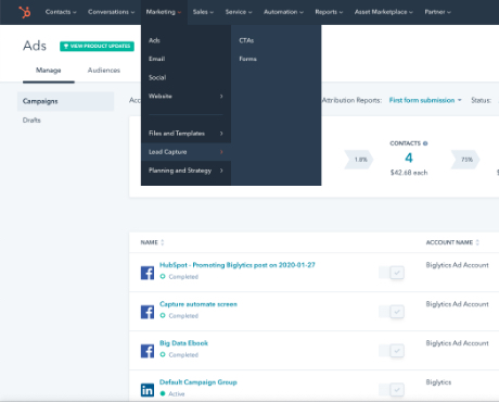 HubSpot Module View